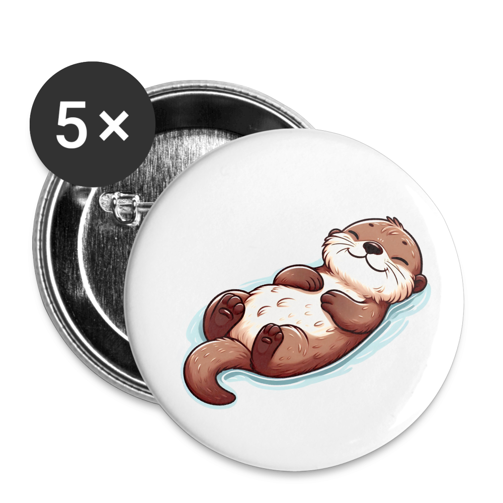Buttons small 1''/25 mm (5-pack) - white